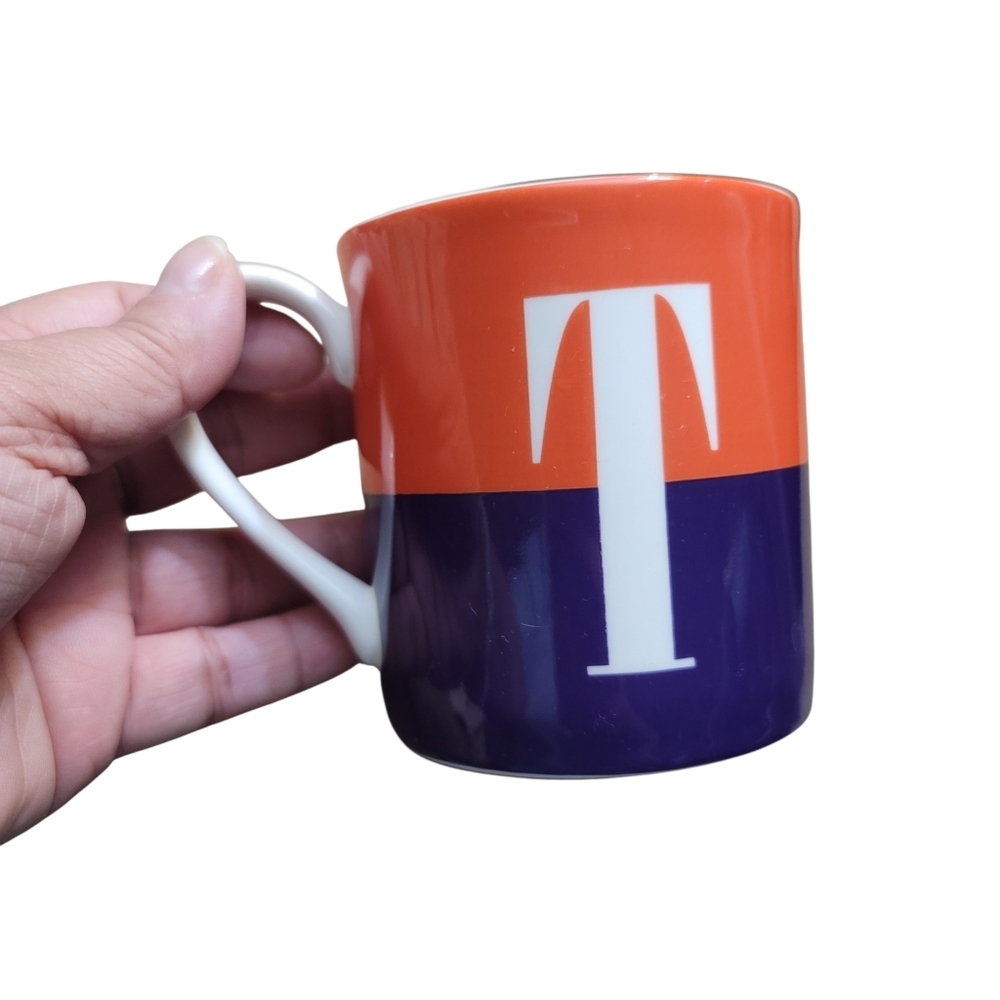 Kate Spade New York "TO THE LETTER" Lenox Mug 10 oz T Monogram 3.5 x 3.5